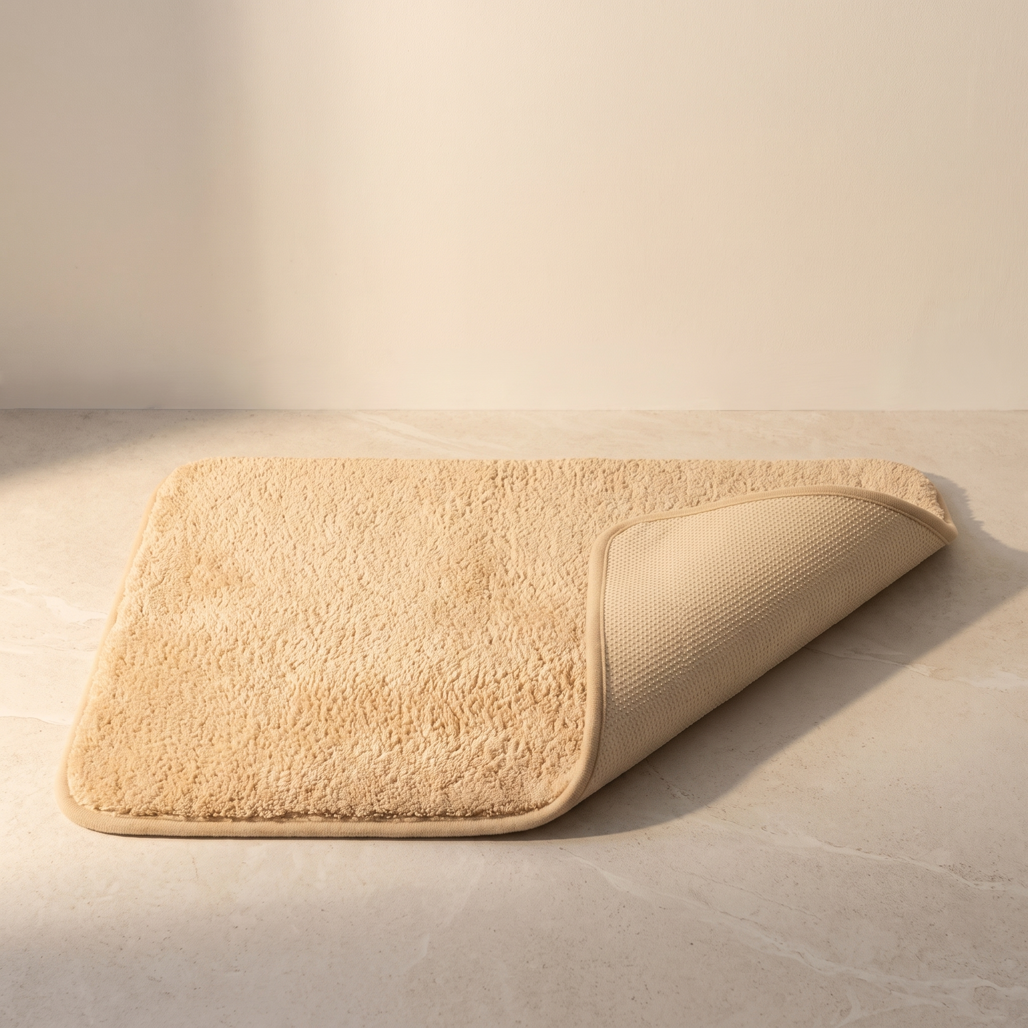 Base antideslizante de la alfombra de baño albaricoque