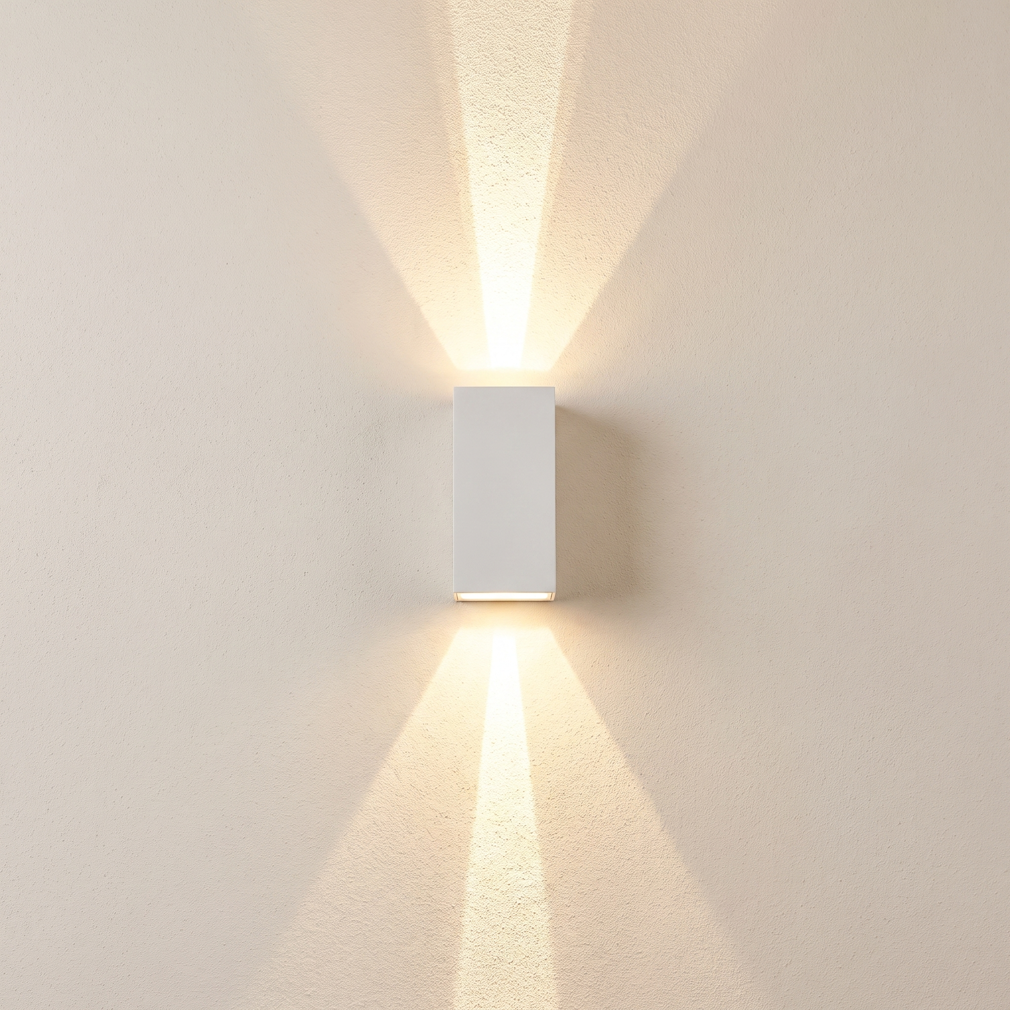 Aplique de exterior IP65 blanco encendido arriba y abajo