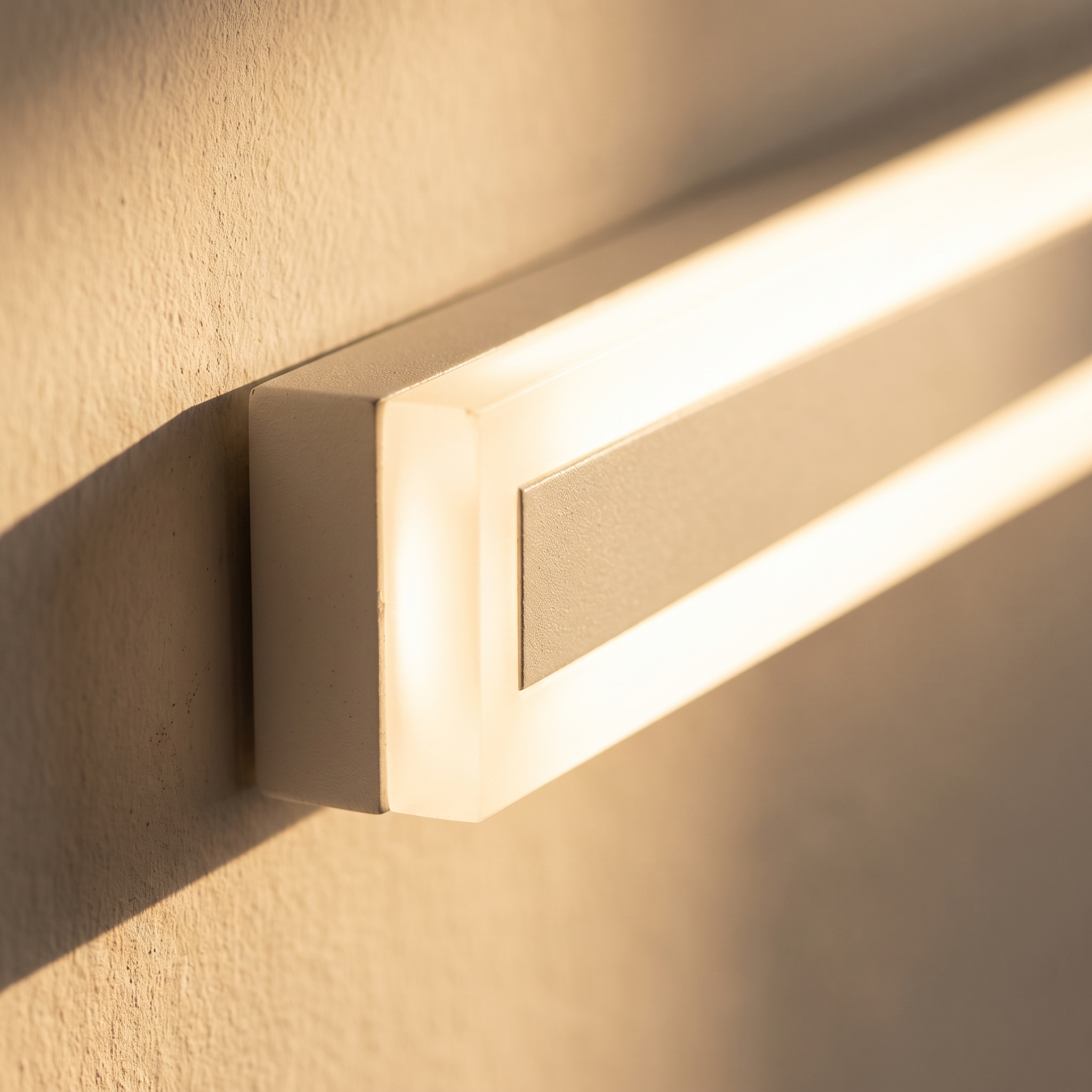 Detalle del perfil blanco y la línea de luz continua